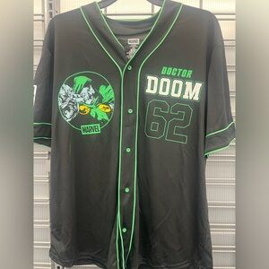 MARVELS DR.DOOM BASEBALL JERSEY. BRAND NEW. ADULT SIZE XXL